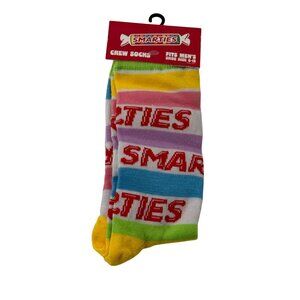 Smarties Candy Crew Socks Men’s 6-12 Colorful Striped Fun Novelty NWT